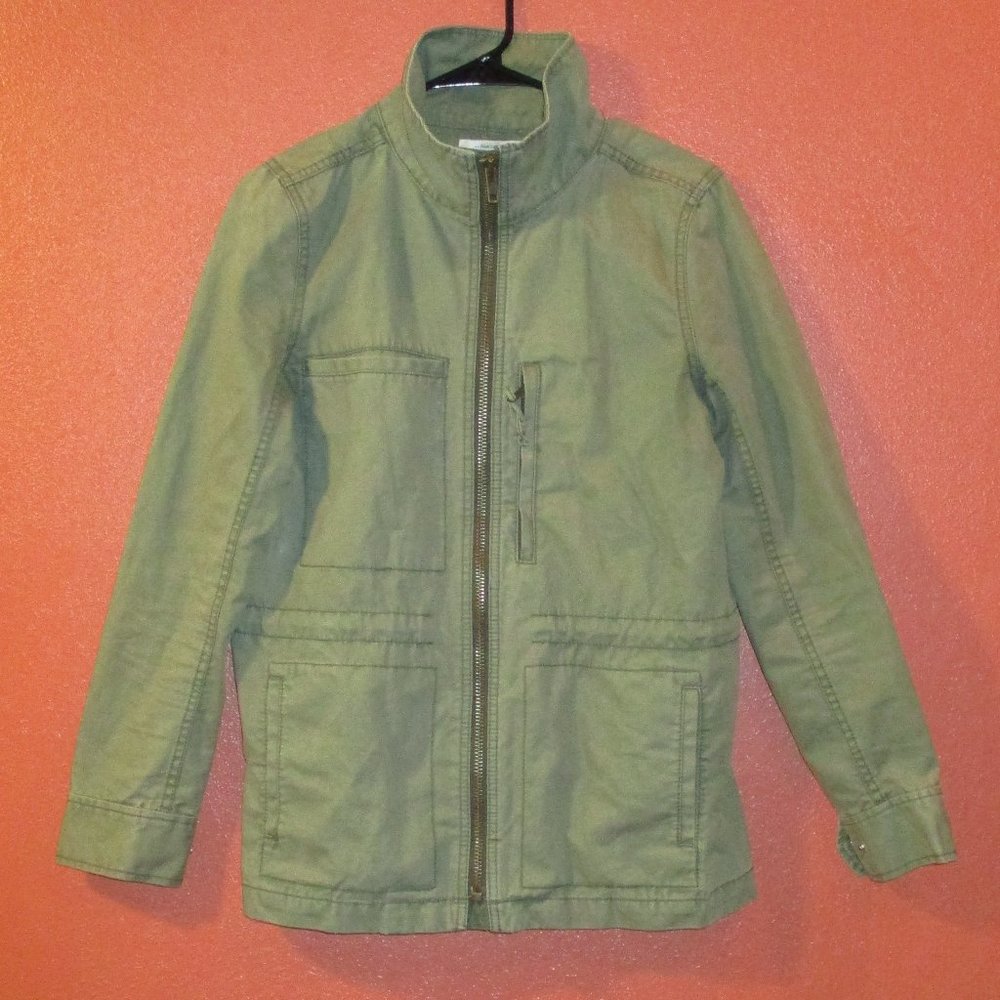 Madewell Woman Medium Military Green Full Zip Multiple Pocket Long Sleeve Jacket